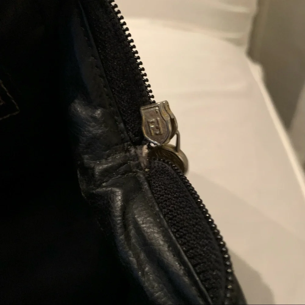 FENDI brown black Boston top handle purse vtg - Picture 7 of 13